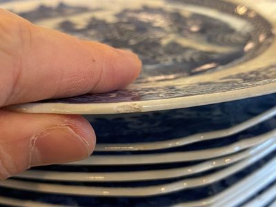 A Chinese blue and white 53-piece service, Qianlong — 照片 43