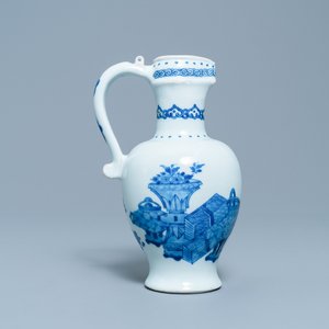 A Chinese blue and white 'antiquities' ewer, Kangxi — 照片 4