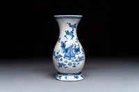 A Chinese blue and white 'Antiquities' wall vase, Kangxi