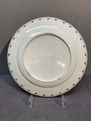 A Chinese blue and white 'arbour' dish after Cornelis Pronk, Qianlong — photo 3