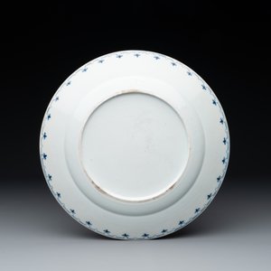 A Chinese blue and white 'arbour' dish after Cornelis Pronk, Qianlong — photo 2