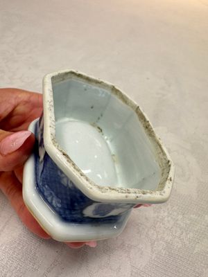 A Chinese blue and white 'Arbour' salt after Cornelis Pronk, Qianlong — photo 12