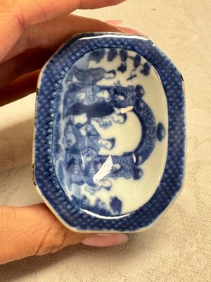 A Chinese blue and white 'Arbour' salt after Cornelis Pronk, Qianlong — photo 9