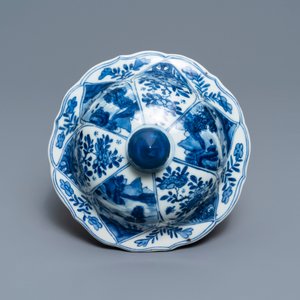 A Chinese blue and white baluster jar and cover, Kangxi — 照片 7