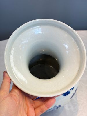 A Chinese blue and white 'Bats and Rocks among Cresting Waves' vase, Qianlong — photo 6