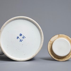 A Chinese blue and white Bencharong style teapot for the Thai market, 19th C. — 照片 7