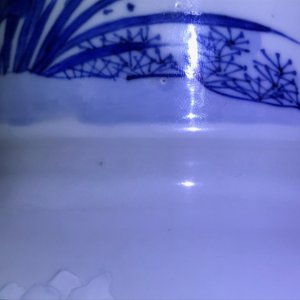 A Chinese blue and white 'bianco sopra bianco' yenyen vase with birds among flowers, Kangxi — 照片 25