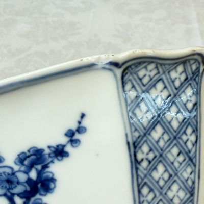 A Chinese blue and white 'Birds and Flowers' square bowl — photo 7