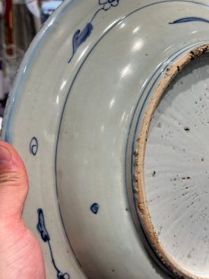 A Chinese blue and white 'birds at a pond' dish, Jiajing — 照片 8