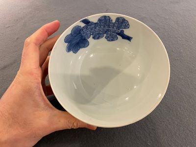 A Chinese blue and white 'Bleu de Hue' bowl from a royal mission for the Vietnamese market, Tân Sửu 辛丑 mark, dated 1841 — photo 1