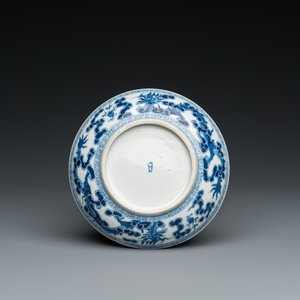 A Chinese blue and white 'Bleu de Hue' dish for the Vietnamese market, Nhat mark, 19th C. — 照片 1