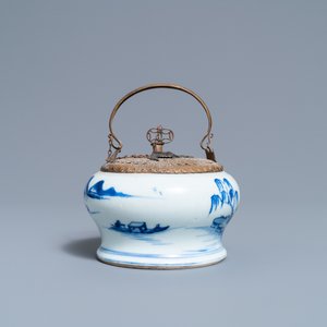 A Chinese blue and white 'Blue de Hue' waterpipe for the Vietnamese market, Kangxi — 照片 5