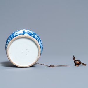 A Chinese blue and white 'Blue de Hue' waterpipe for the Vietnamese market, Kangxi — 照片 8