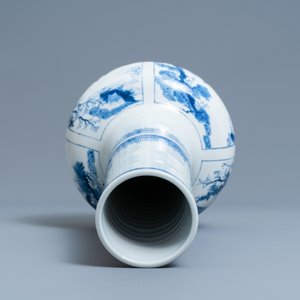 A Chinese blue and white bottle vase, Chenghua mark, Kangxi — 照片 5