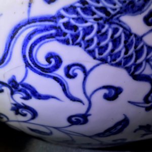 19-20世纪 青花龙纹抱月瓶 — 照片 26