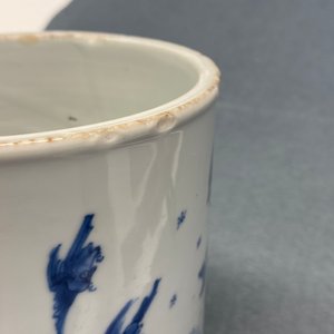 A Chinese blue and white brush pot, Chenghua mark, Kangxi — 照片 13