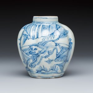 A Chinese blue and white 'Buddhist Lion' jarlet — foto 4
