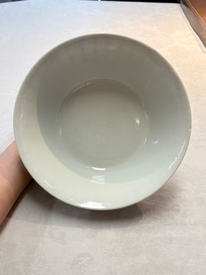A Chinese blue and white 'calligraphic ' bowl and a plate, Bao Zhu Li Ji 寶珠利記 and Man Tang Fu Ji 滿堂福記 mark, 19th C. — photo 12