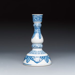 A Chinese blue and white candlestick — photo 5