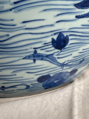 A Chinese blue and white 'carp' fishbowl, Kangxi — photo 13