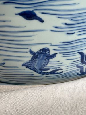A Chinese blue and white 'carp' fishbowl, Kangxi — photo 16