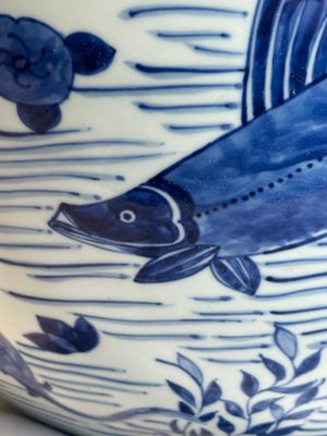 A Chinese blue and white 'carp' fishbowl, Kangxi — photo 17