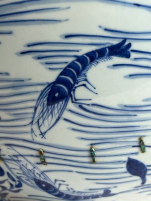 A Chinese blue and white 'carp' fishbowl, Kangxi — photo 24