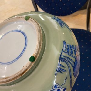 A Chinese blue and white celadon-ground censer, Kangxi — photo 20