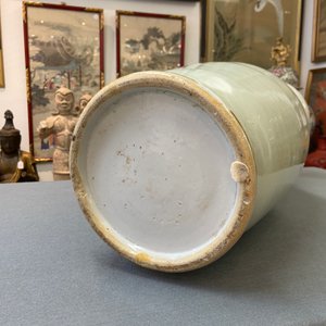 A Chinese blue and white celadon-ground vase, 19th C. — photo 10