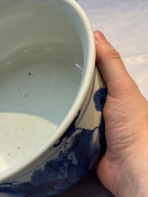 A Chinese blue and white censer depicting two sages in a mountainous landscape, Kangxi — foto 8