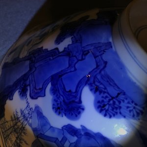 A Chinese blue and white conical "Seven Sages of the Bamboo Grove" bowl, Kangxi mark and of the period — 照片 14