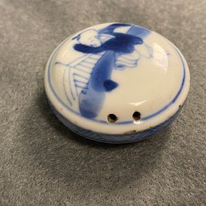 A Chinese blue and white covered tea caddy, Kangxi — 照片 11