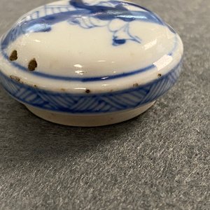 A Chinese blue and white covered tea caddy, Kangxi — 照片 14