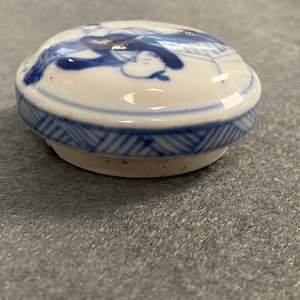 A Chinese blue and white covered tea caddy, Kangxi — 照片 15