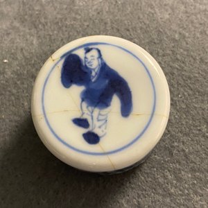 A Chinese blue and white covered tea caddy, Kangxi — 照片 11