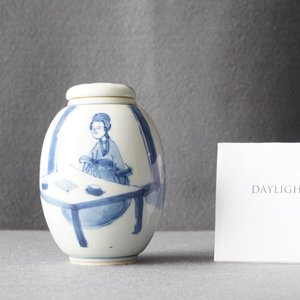 A Chinese blue and white covered tea caddy, Kangxi — 照片 7