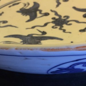 A Chinese blue and white "crane" charger, Ming, Jiajing — photo 11