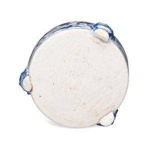 A Chinese blue and white 'Cranes' cylindrical tripod censer — 照片 7