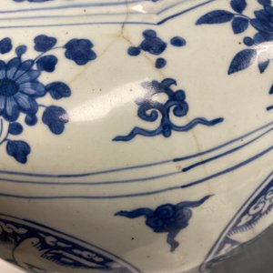 A Chinese blue and white 'cranes' vase, Jiajing — 照片 16