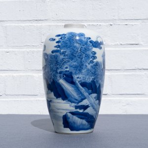 A Chinese blue and white 'deer and crane' vase, Kangxi — 照片 16