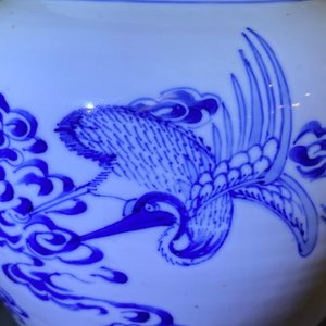 A Chinese blue and white 'deer and crane' vase, Kangxi — 照片 15