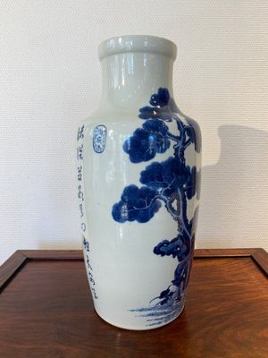 A Chinese blue and white 'deer and crane' vase, Tao Cheng Tang 陶成堂 mark, 18/19th C. — photo 2