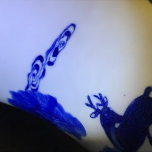A Chinese blue and white 'deer and crane' yenyen vase, Kangxi — 照片 19