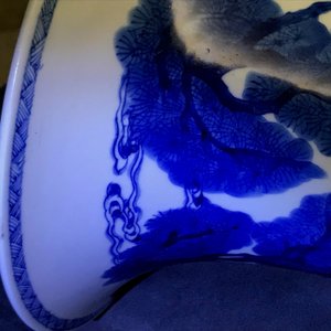 A Chinese blue and white 'deer and crane' yenyen vase, Kangxi — 照片 25