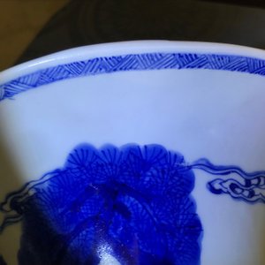 A Chinese blue and white 'deer and crane' yenyen vase, Kangxi — 照片 12