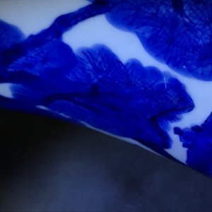 A Chinese blue and white 'deer and crane' yenyen vase, Kangxi — 照片 23