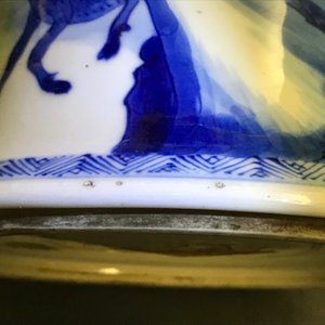 A Chinese blue and white 'deer and crane' yenyen vase, Kangxi — 照片 30