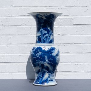 A Chinese blue and white 'deer and crane' yenyen vase, Kangxi — 照片 15