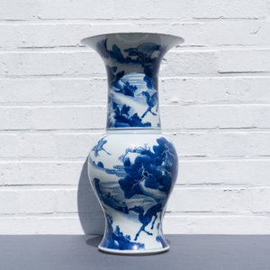 A Chinese blue and white 'deer and crane' yenyen vase, Kangxi — 照片 16