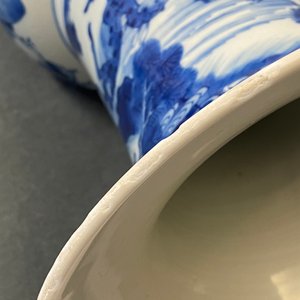 A Chinese blue and white 'deer and crane' yenyen vase, Kangxi — 照片 9